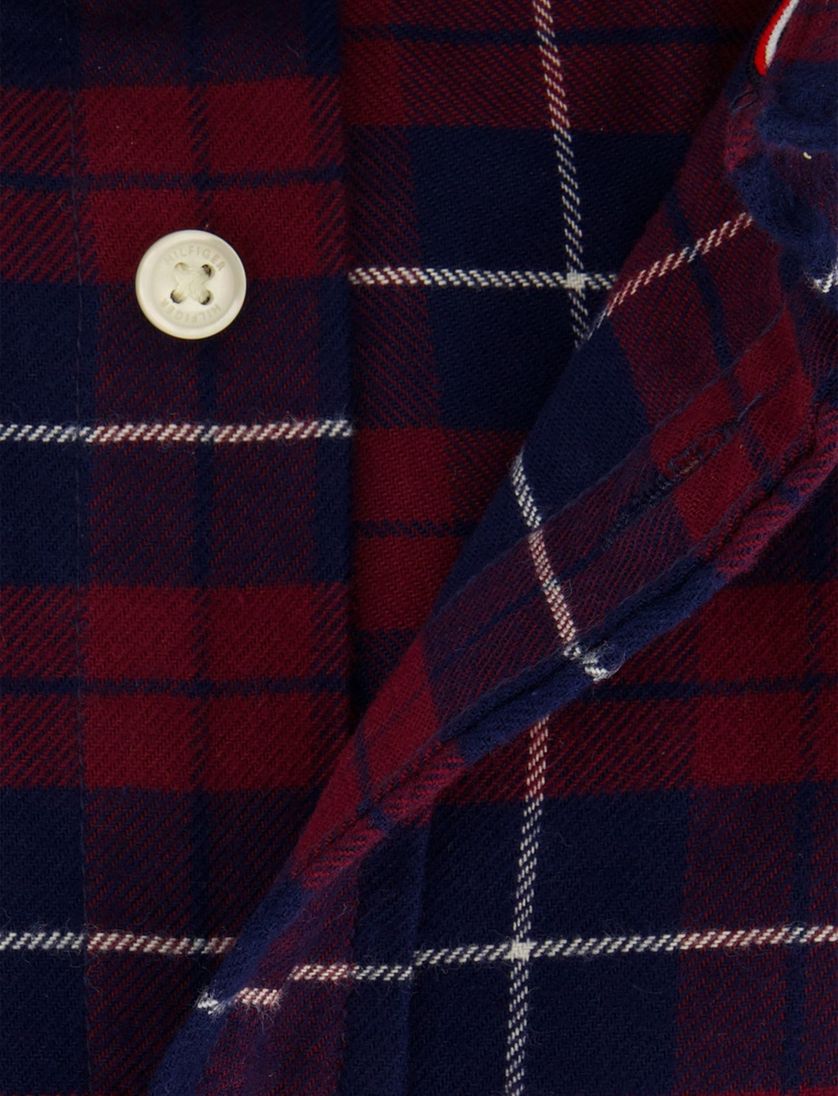 Tommy Hilfiger overhemd geruit rood B&T