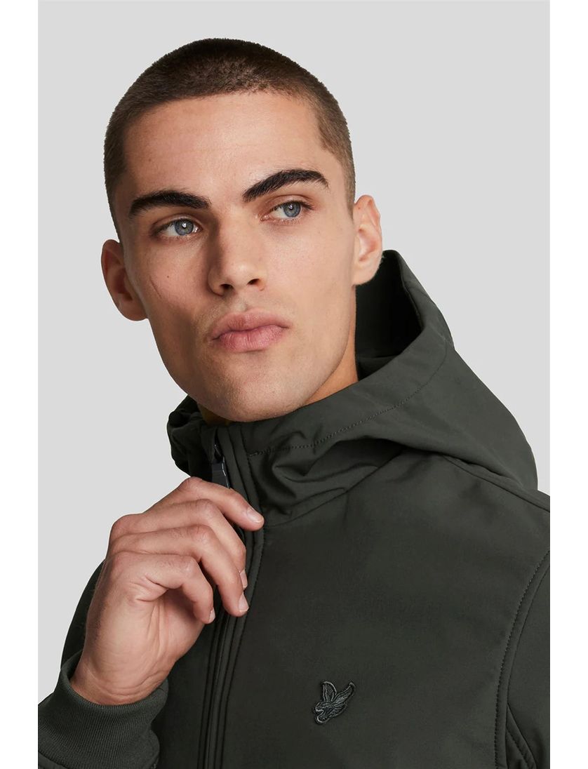 Lyle & Scott tussenjas grijs effen rits