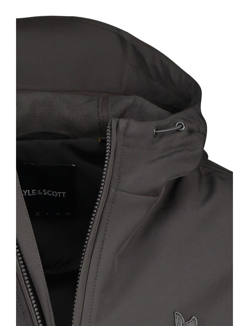 Lyle & Scott tussenjas grijs effen rits