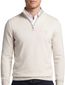 trui Lyle & Scott half zip trui beige merinowol