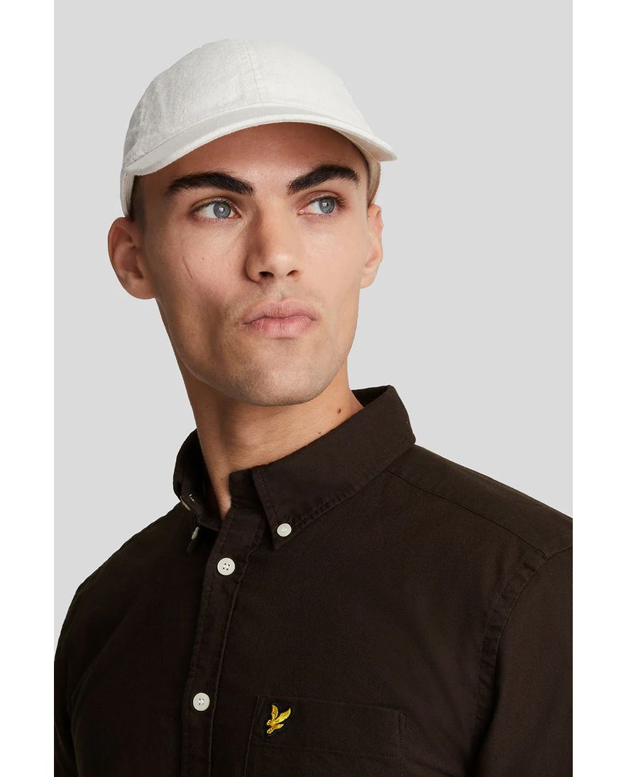 Bruin overhemd Lyle & Scott normale fit effen