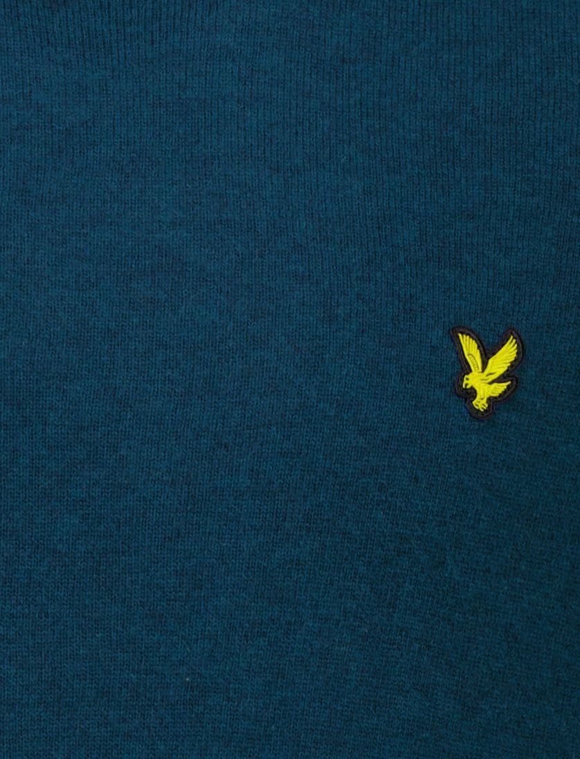 Lyle & Scott trui blauw lamswol ronde hals