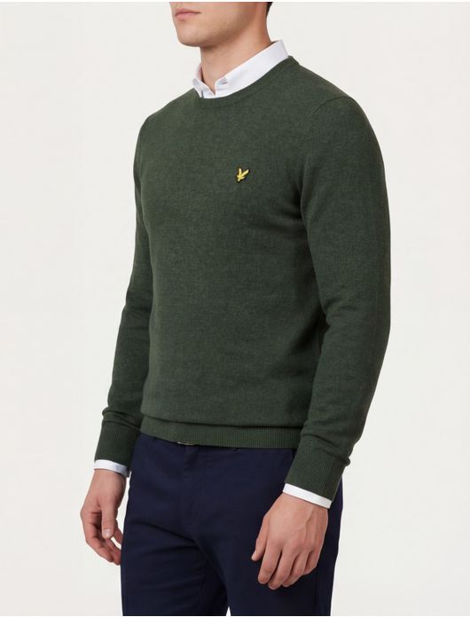 Lyle & Scott trui groen gemeleerd
