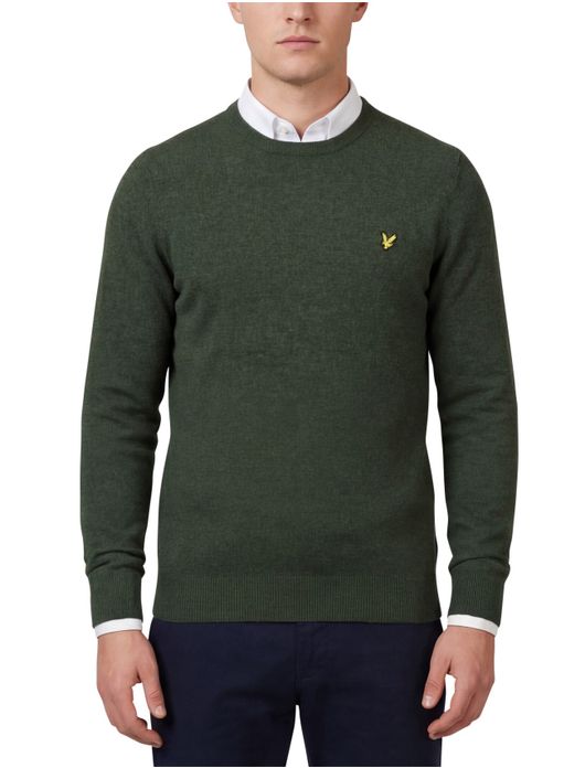 Lyle & Scott trui groen gemeleerd
