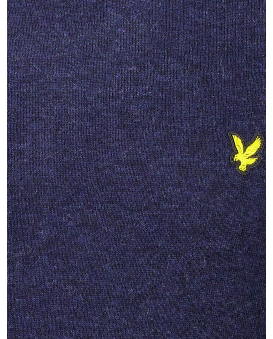 Lyle & Scott trui donkerblauw gemeleerd slim fit