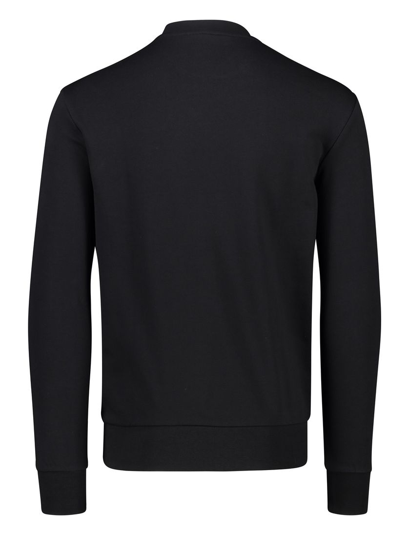 Lyle & Scott trui zwart effen katoen turtleneck slim fit