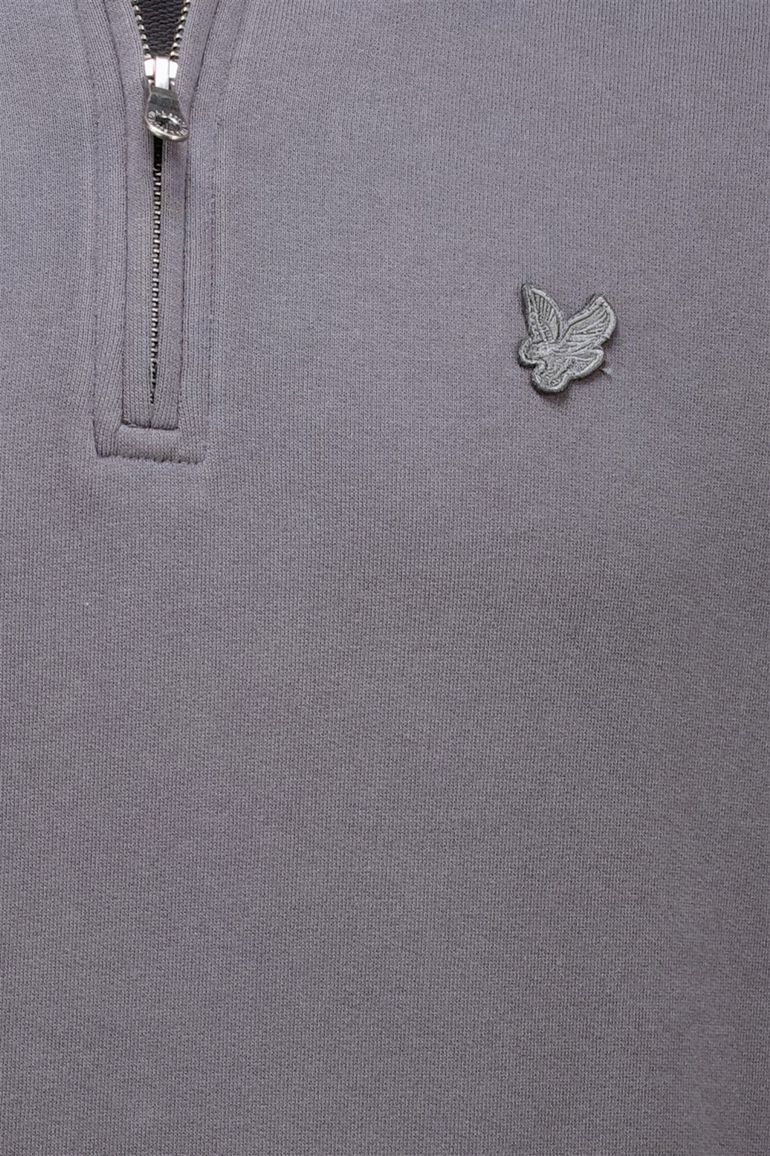 Lyle & Scott half-zip sweater grijs