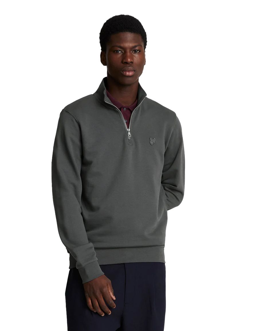 Lyle & Scott half-zip sweater grijs