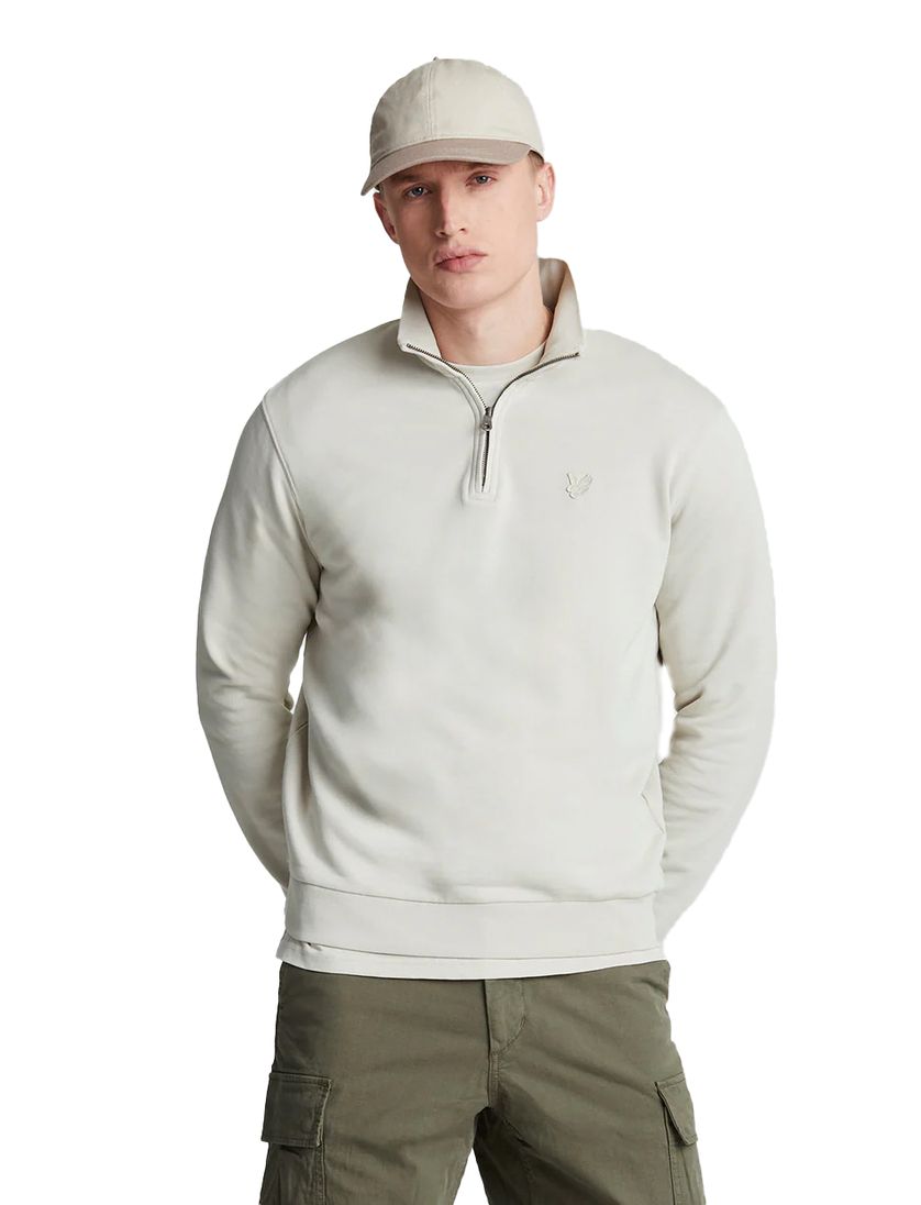 Lyle & Scott half-zip sweater beige