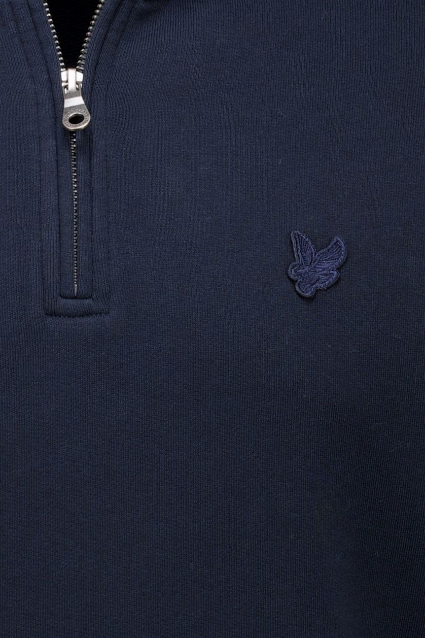 Lyle & Scott halfzip trui donkerblauw