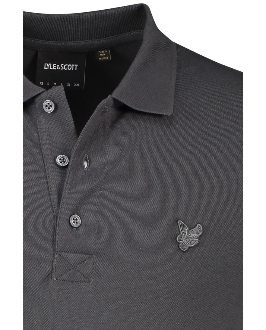 Lyle & Scott polo grijs katoen