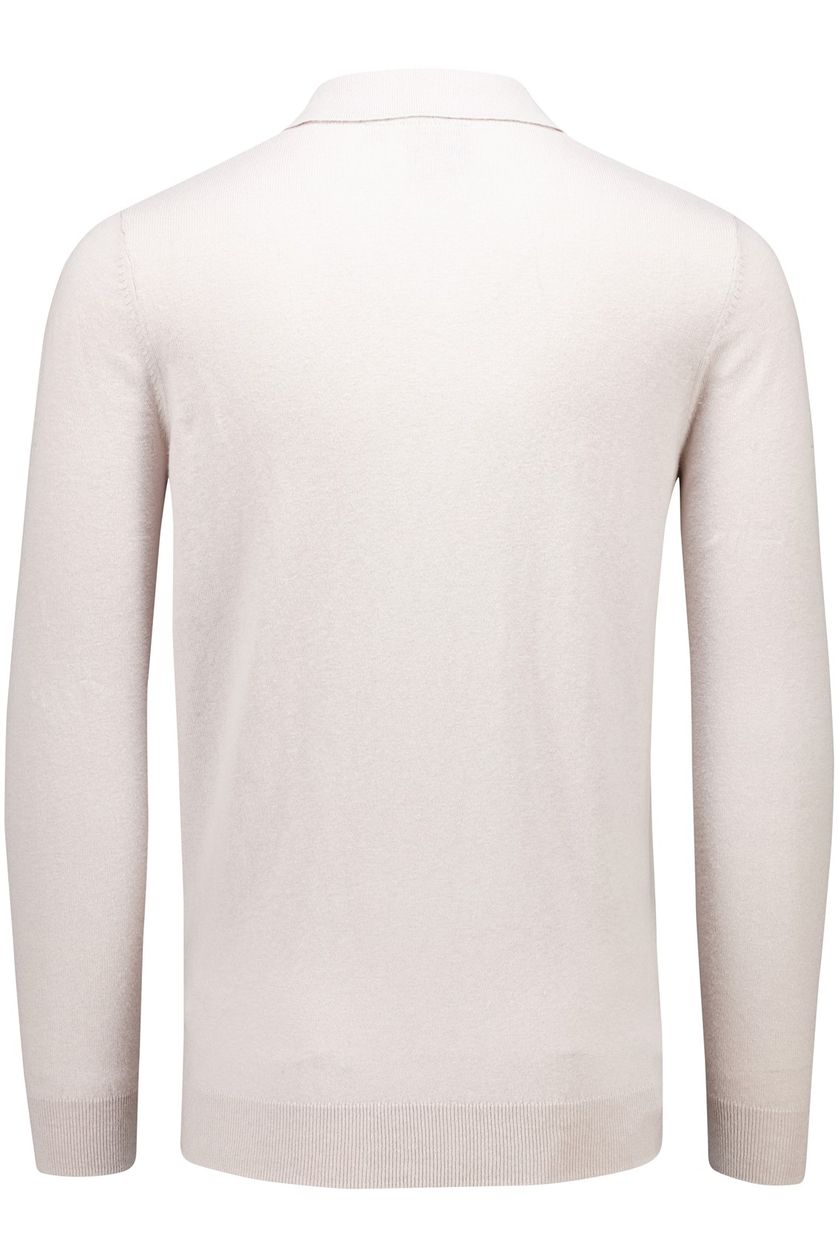 Lyle & Scott polo lange mouw beige