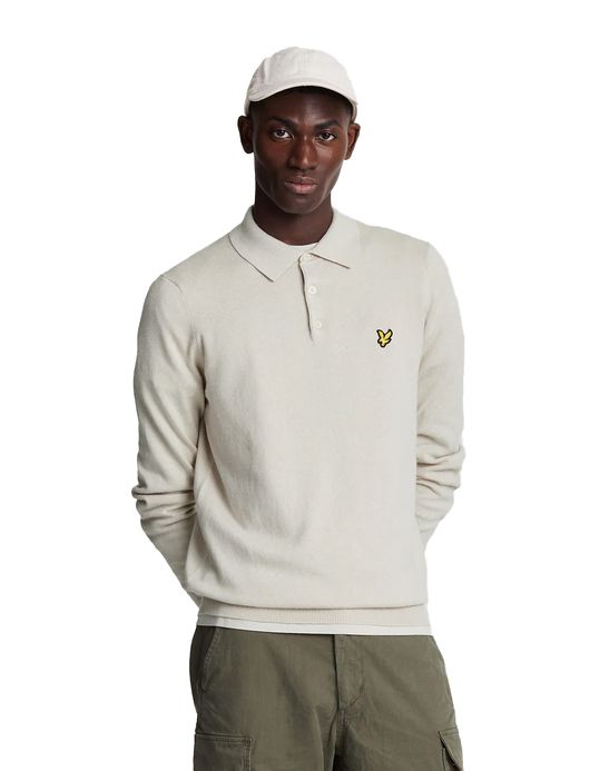 polo lange mouw beige Lyle & Scott