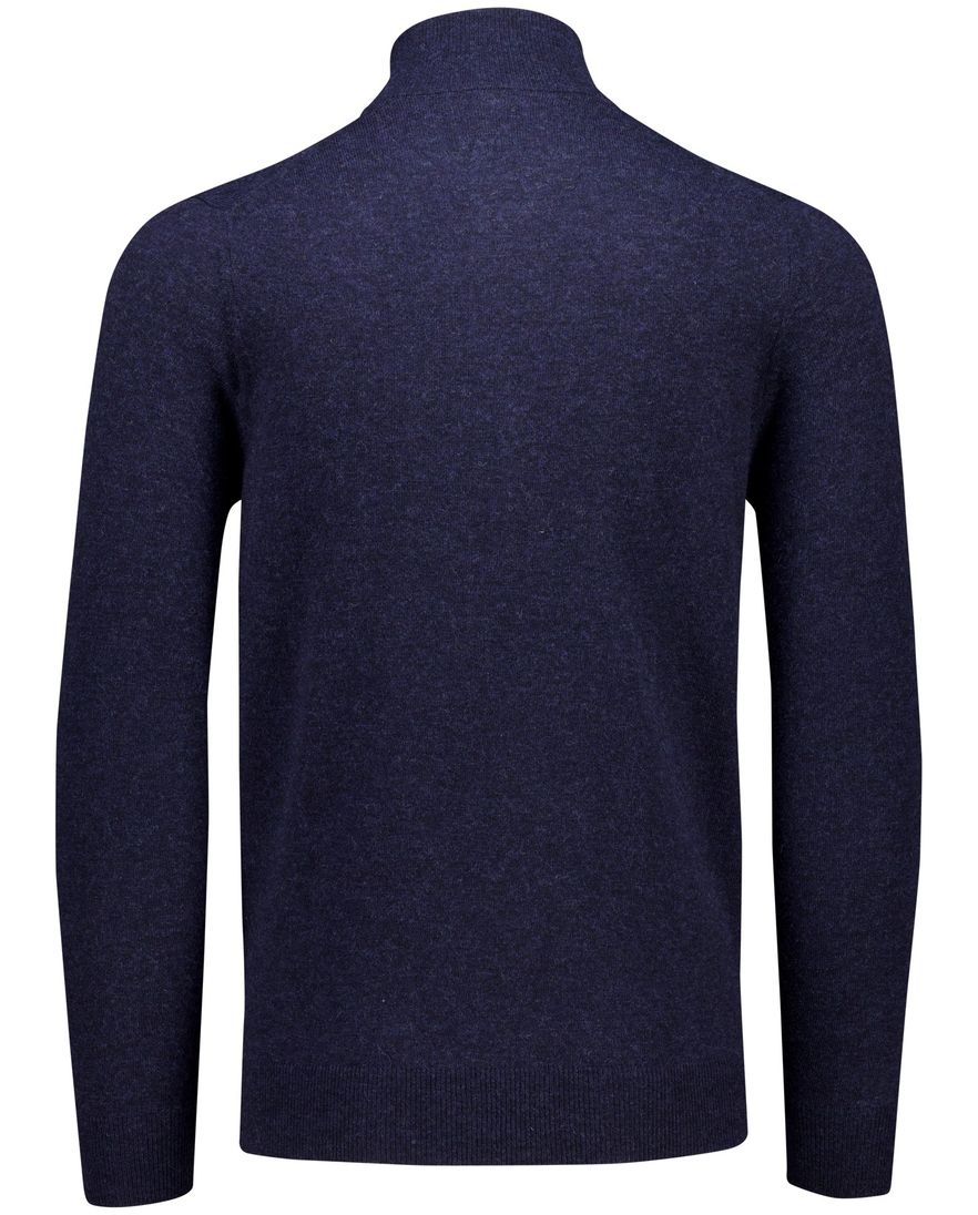 Lyle & Scott gebreid vest donkerblauw lamswol