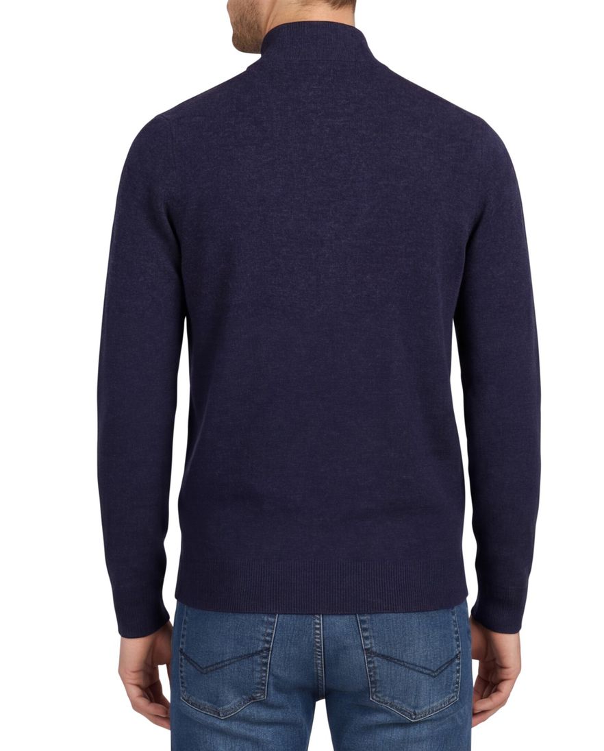 Lyle & Scott gebreid vest donkerblauw lamswol