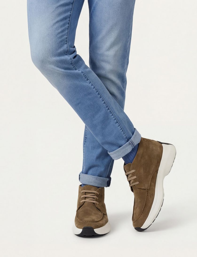 Giorgio hoge sneakers effen camel