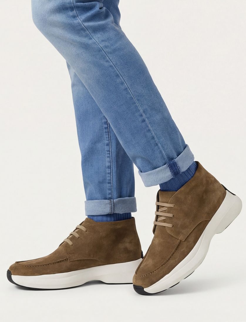 Giorgio hoge sneakers effen camel