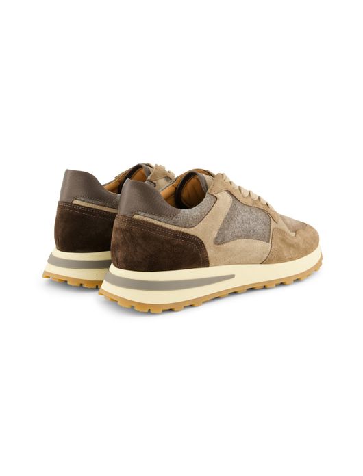 sneakers Giorgio effen leer bruin