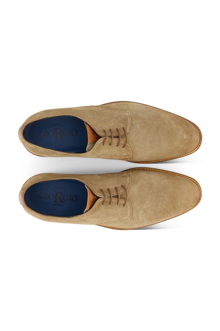 nette veterschoenen Giorgio effen leer beige