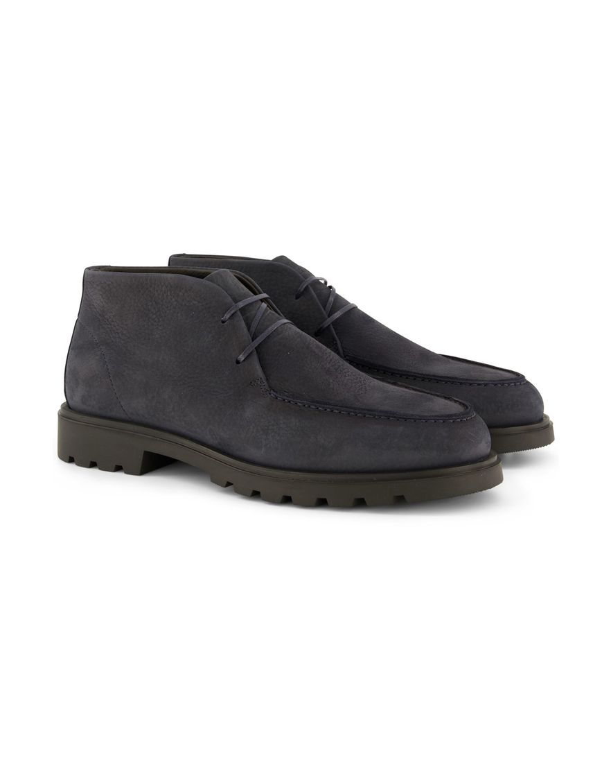 Giorgio boots navy met donkere zool effen leer
