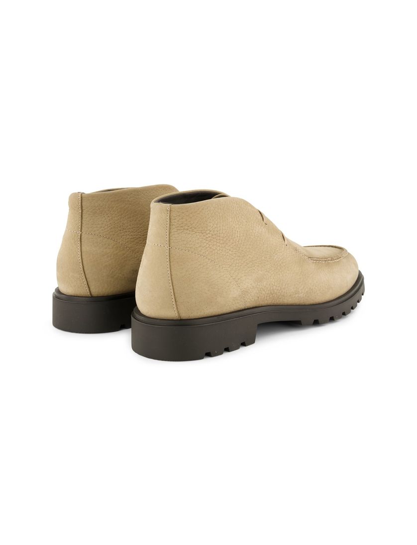 Giorgio hoge leren boots beige met donkere zool
