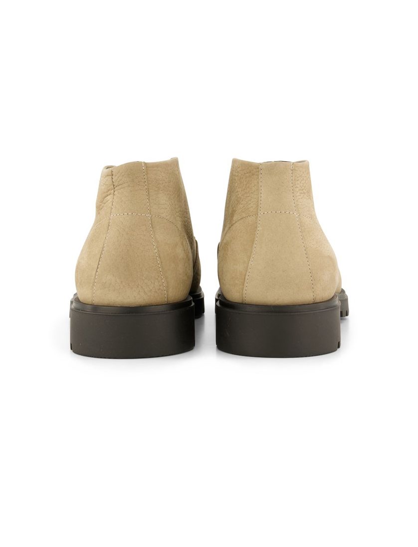Giorgio hoge leren boots beige met donkere zool