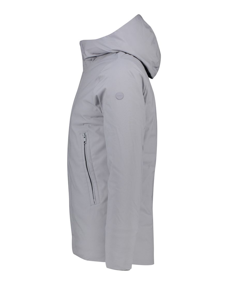 Elvine winterjas grijs effen rits normale fit