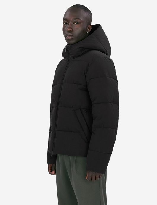 Elvine winterjas Bjarne zwart uni normale fit puffer