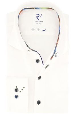 R2 R2 business overhemd wit effen 100% katoen slim fit