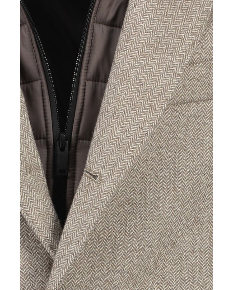 Portofino winterjas beige effen normale fit