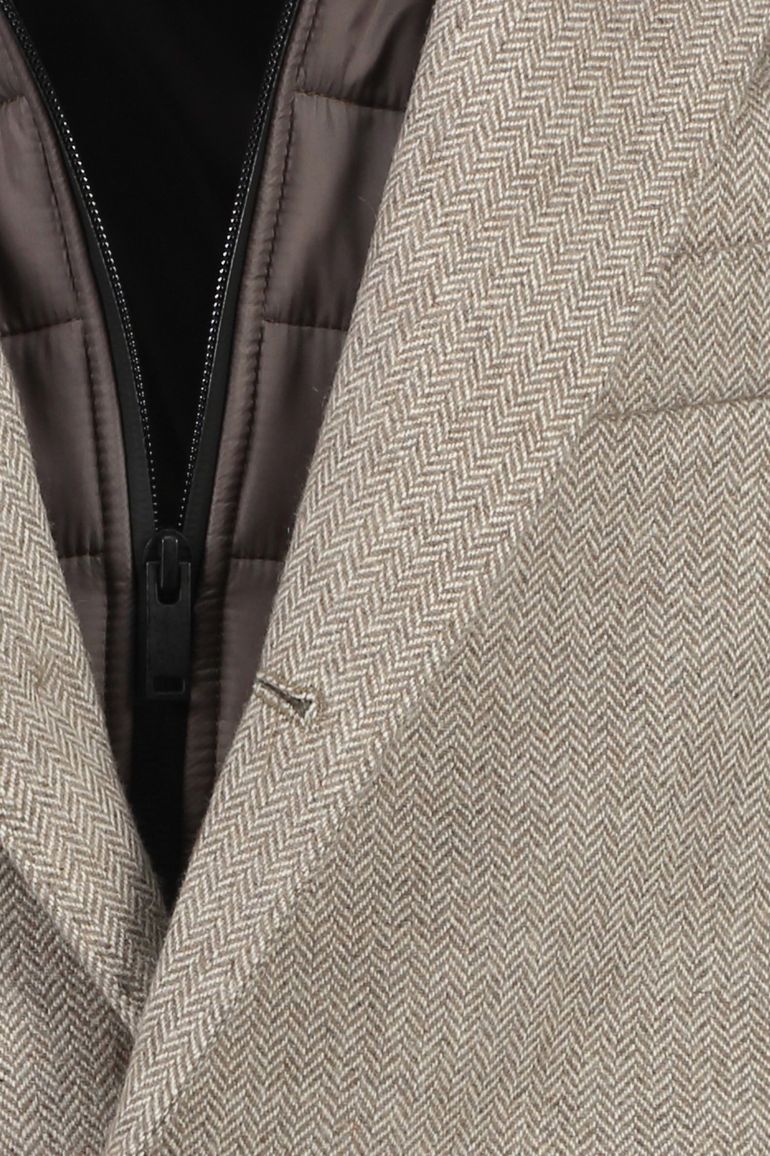 Portofino winterjas beige effen normale fit