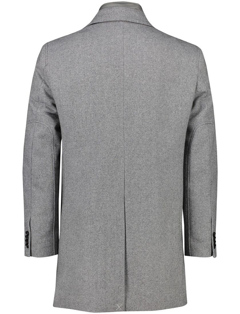 Portofino normale fit manteljas grijs wol