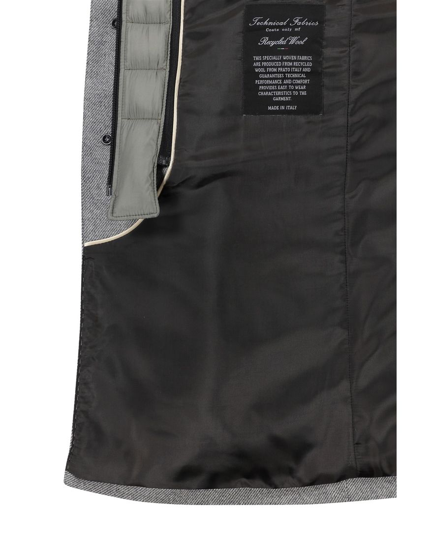 manteljas Portofino grijs wol