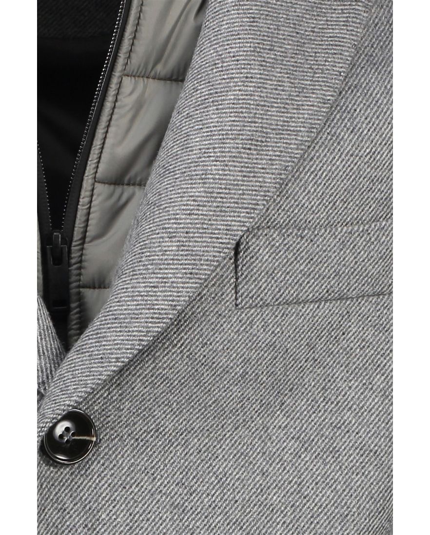 manteljas Portofino grijs wol