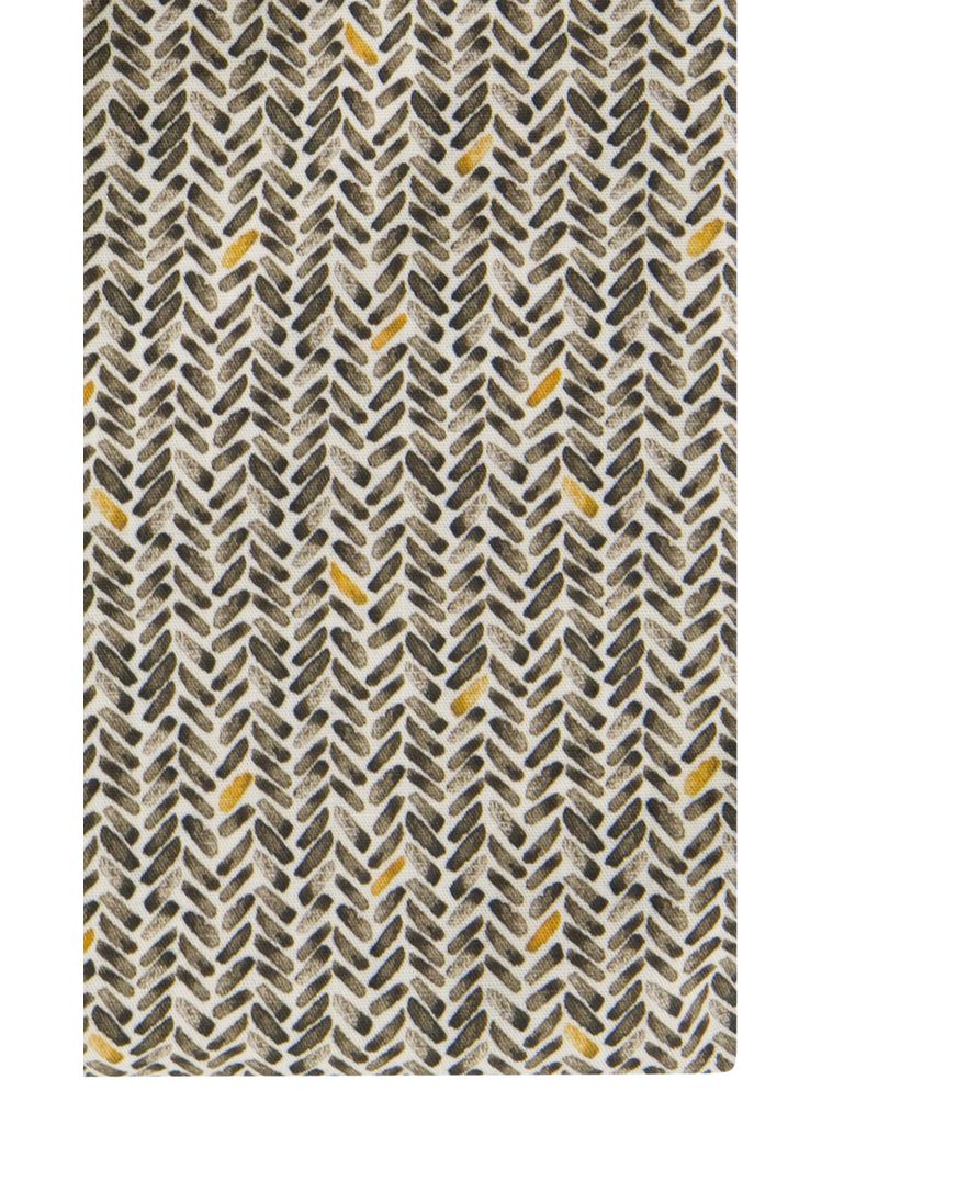 Ledub business overhemd Modern Fit New groen geprint