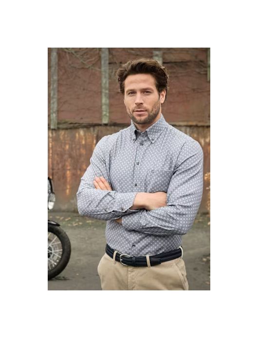 casual overhemd blauw Ledub Modern Fit New