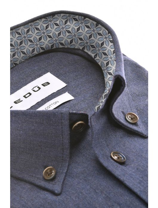 casual overhemd donkerblauw Ledub Modern Fit New