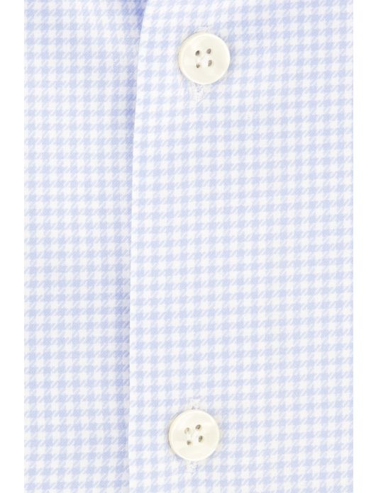 John Miller overhemd lichtblauw geruit