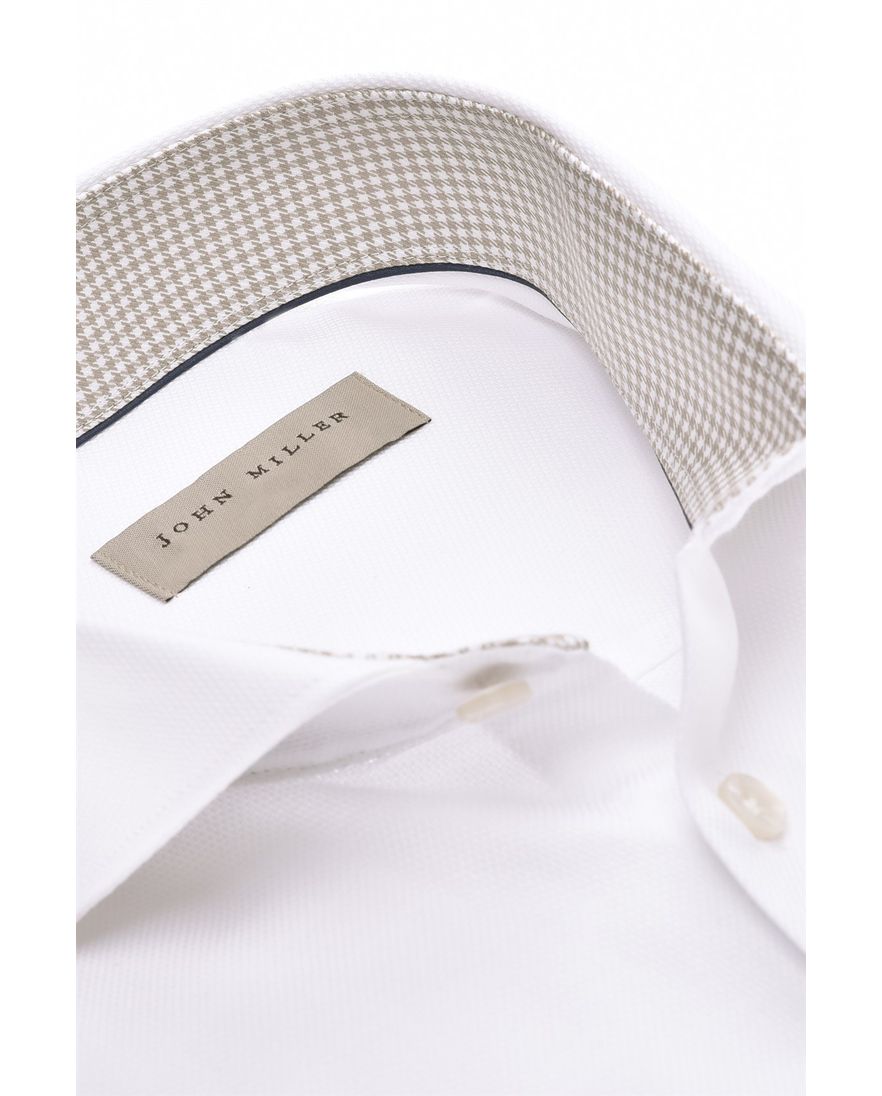 John Miller overhemd spierwit cutaway strijkvrij katoen