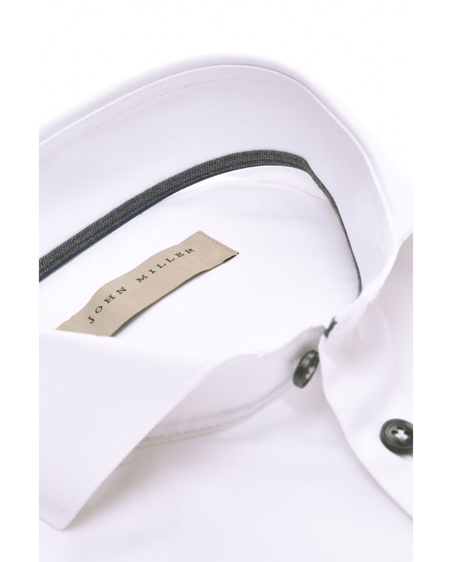 John Miller overhemd normale fit effen wit katoen