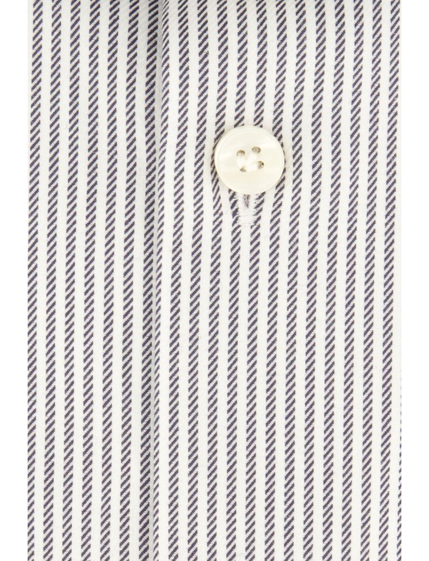 John Miller business overhemd Tailored Fit New wit gestreept katoen normale fit