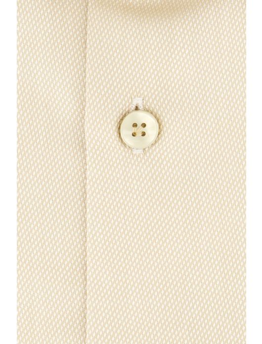 business overhemd John Miller Tailored Fit New beige effen katoen normale fit