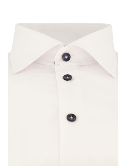 Ledub overhemd spierwit strijkvrij