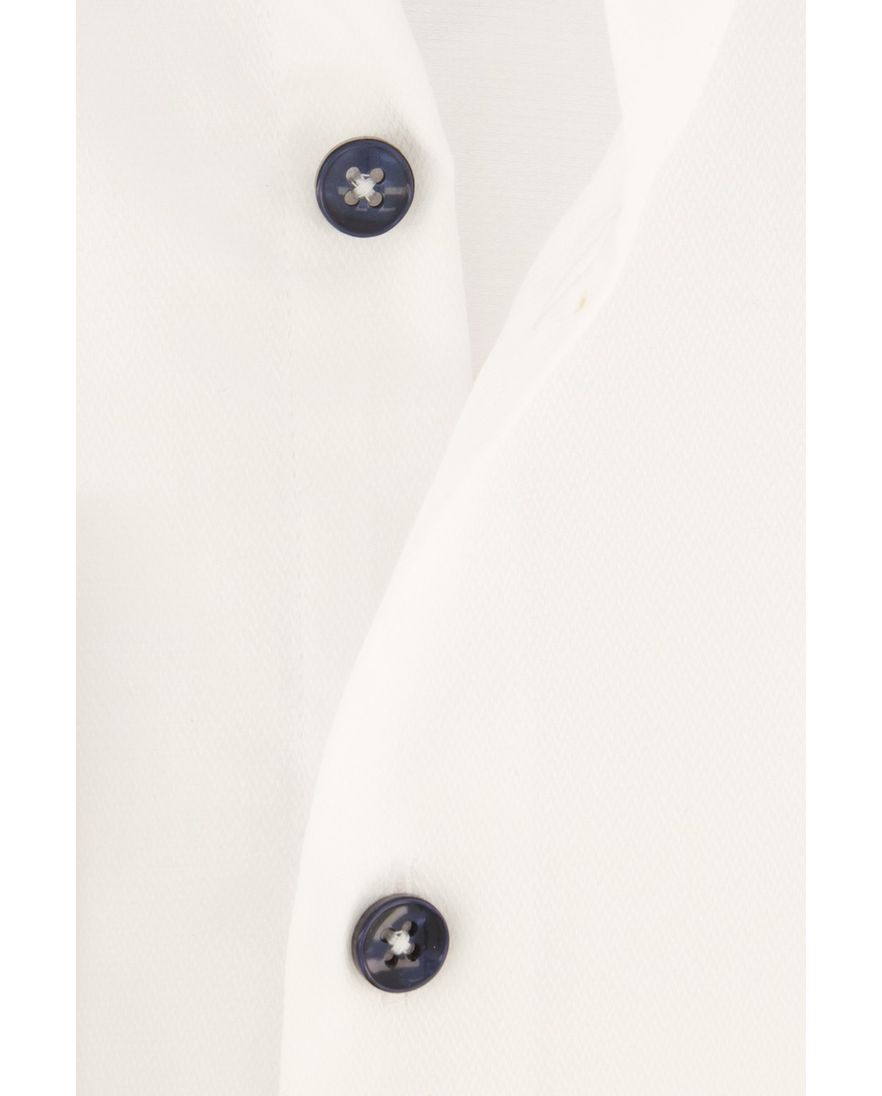 Ledub overhemd spierwit strijkvrij katoen