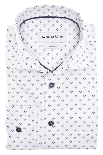 Ledub Ledub business overhemd Modern Fit New normale fit wit geprint
