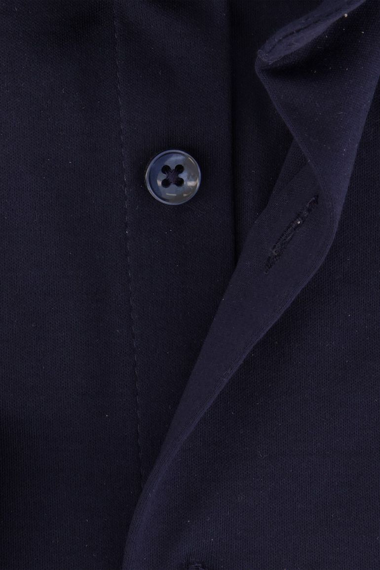 business overhemd Ledub Modern Fit New donkerblauw effen katoen normale fit