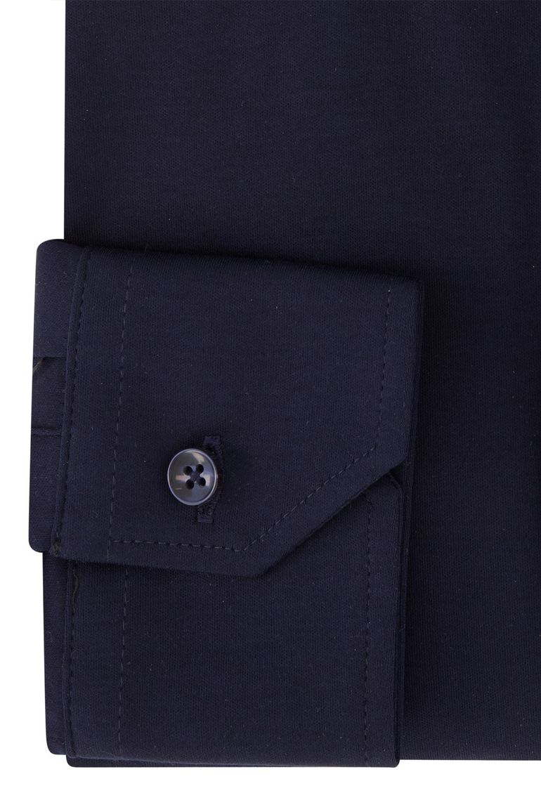 business overhemd Ledub Modern Fit New donkerblauw effen katoen normale fit