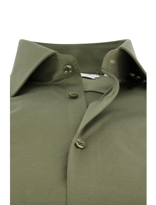 business overhemd Ledub Modern Fit New groen effen katoen normale fit