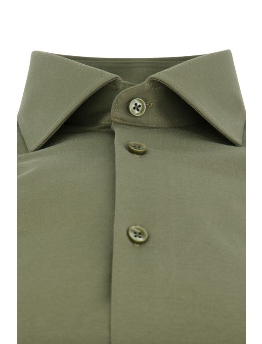 business overhemd Ledub Modern Fit New groen effen katoen normale fit