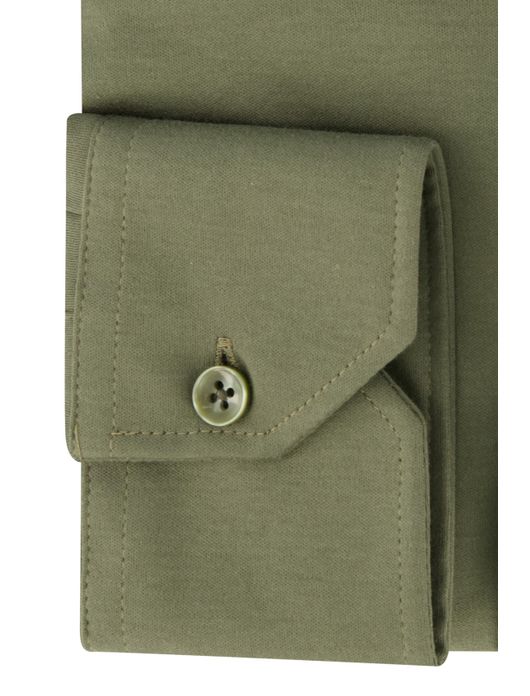 business overhemd Ledub Modern Fit New groen effen katoen normale fit